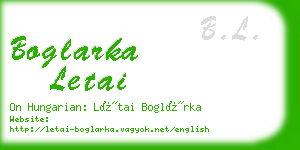 boglarka letai business card